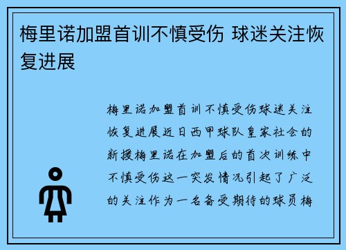 梅里诺加盟首训不慎受伤 球迷关注恢复进展